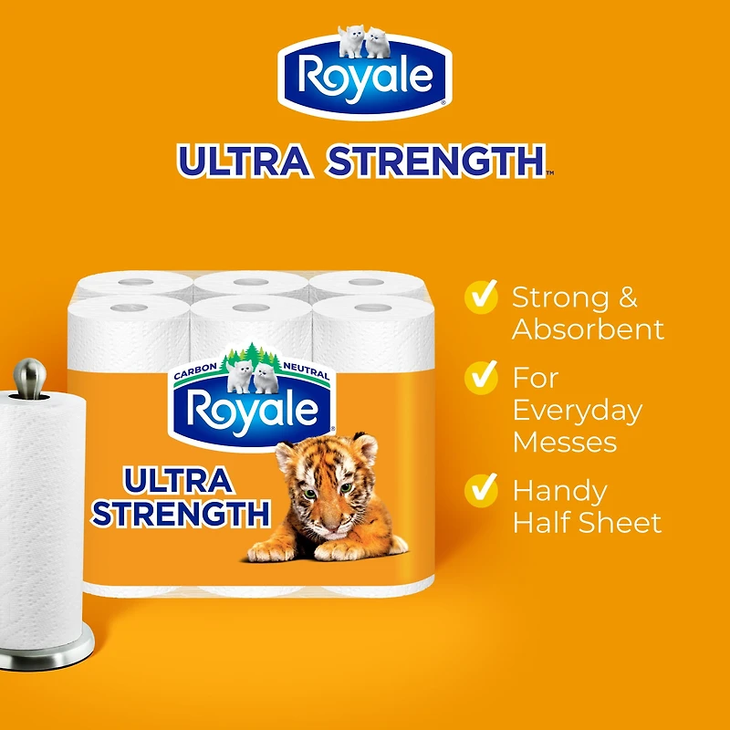 Royale Ultra Strength Paper Towel 6 Rolls, 66 Sheets Per Roll