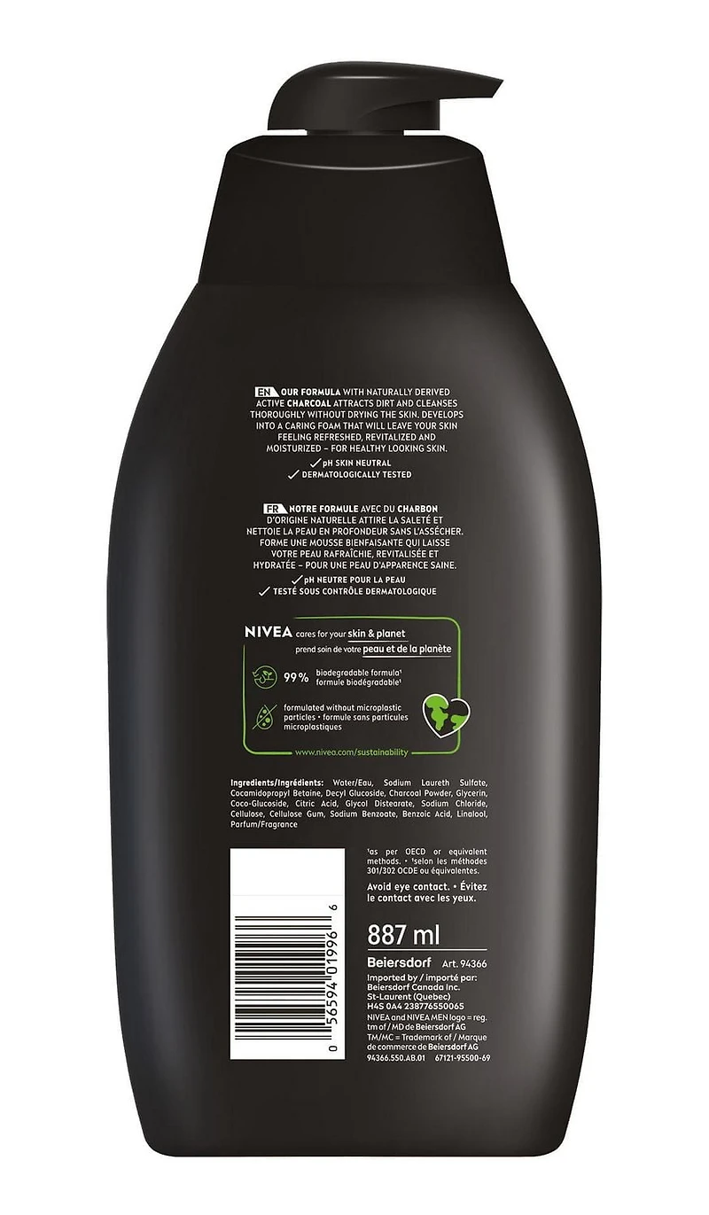 NIVEA MEN Gel douche Active Clean 887ml