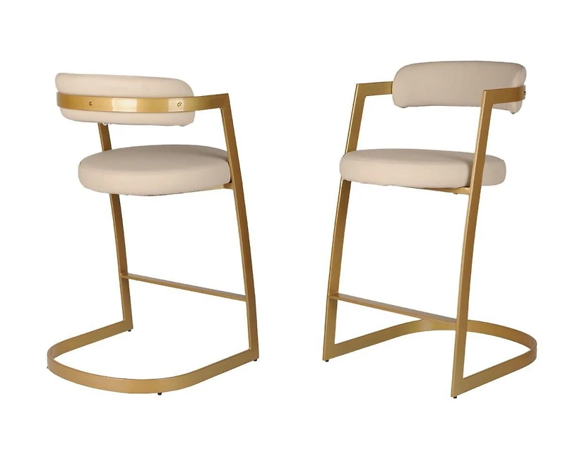Eleanor Counter Stool, Set of 2, Gold
