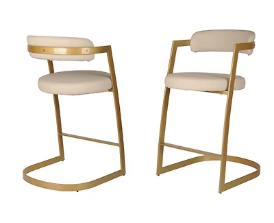 Eleanor Counter Stool, Set of 2, Gold