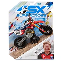 Supercross, Authentic Justin Hill 1:10 Scale Collector Die-Cast Motorcycle Replica with Display Stand