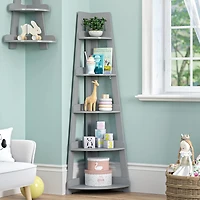 RiverRidge® Home 54-inch H x 20-inch W x 14.5-inch D Kids Ladder Corner Shelf