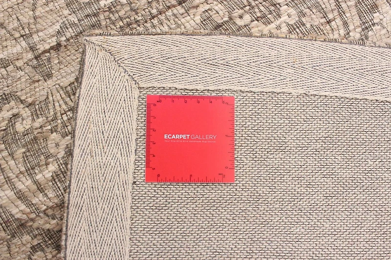 ECARPETGALLERY Tapis Fait à la Main pour Salon, Salle à Manger et Chambre à Coucher Transitionnel Collection Collage 4'6" x 6'6" en Gris