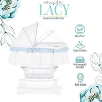 Dream On Me Lacy, Portable 2-in-1 Bassinet and Cradle, #442