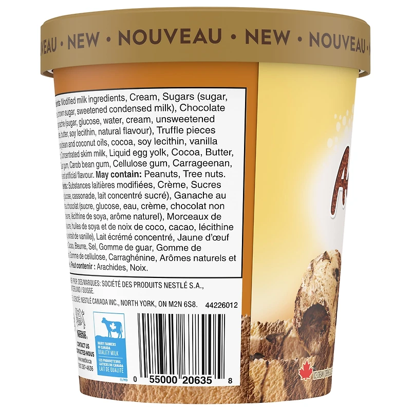 AERO Truffle Pot de Crème Glacée au Caramel Salé 450 ml