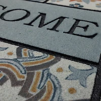 Mohawk Home - Tapis d’entrée gris de 58,4 cm × 88,9 cm (1 pi 11 po × 2 pi 11 po) Patina Tiles