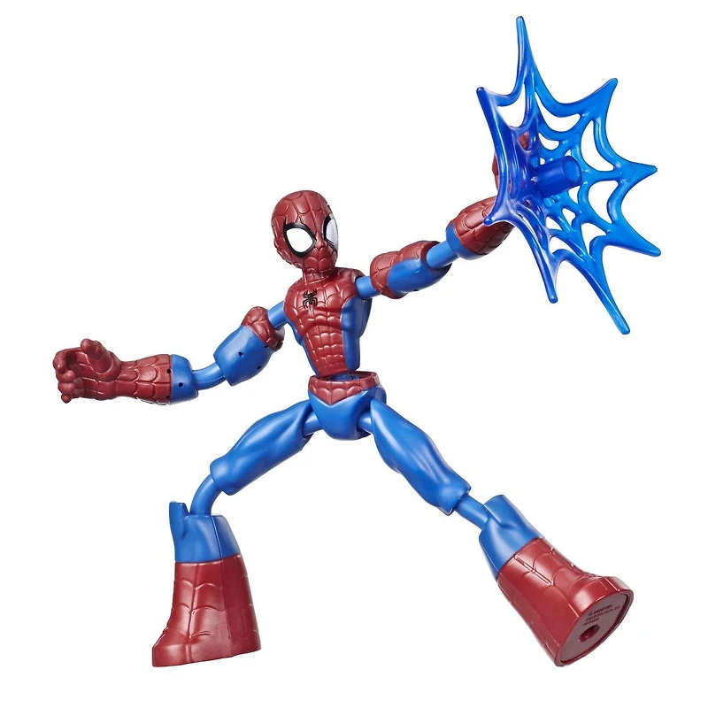 Marvel Spider-Man Bend and Flex - Figurine flexible Spider-Man de 15 cm, incluant accessoire