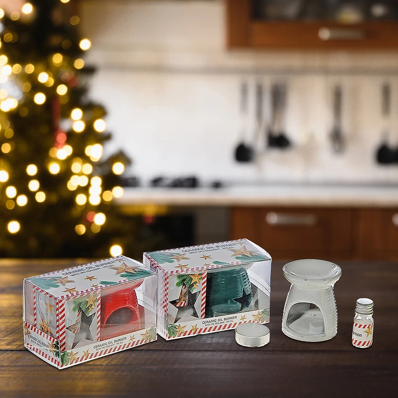 Coffret Cadeau De Brûleurs À Huile En Céramique En Forme DÉtoile (Assortiment) - Lot De 3