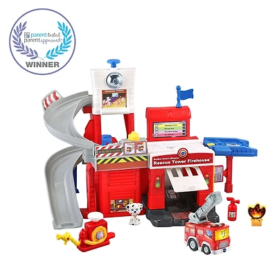 VTech® Go! Go! Smart Wheels® Rescue Tower Firehouse™ Track Set & 4 Play Pieces - English Version, 1.5+ Years