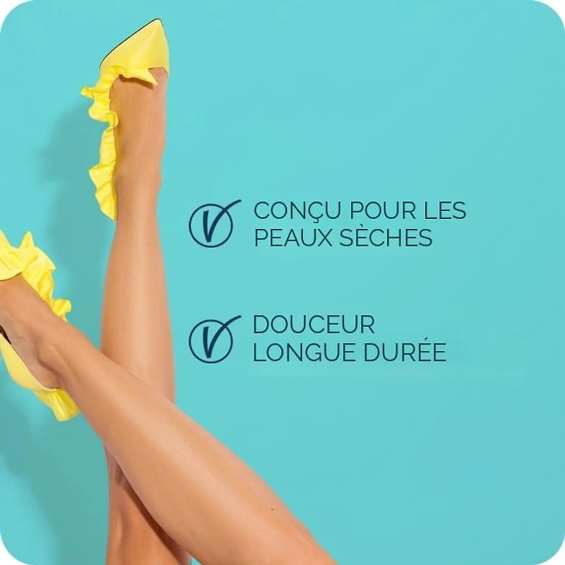 Veet® Easy-Gel™ Wax Strips for Legs and Body, Dry Skin, 40 Count + 4 Wipes