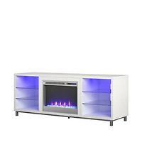 Lumina Fireplace TV Stand for TVs up to 48", White
