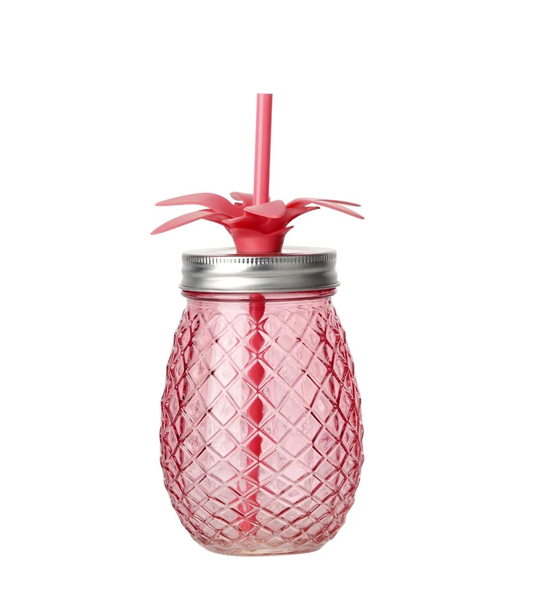 16oz Pineapple Glass Sipper