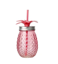 16oz Pineapple Glass Sipper