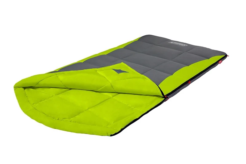 Coleman DEXTER POINT Sleeping Bag, Lime Green/Grey