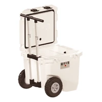 RovR RollR 45 Quart Wheeled Hard Cooler with Telescopic Handle (POWDER)