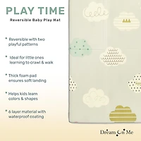 Dream On Me Play time tapis de jeu réversible pour bébé, Modèle # 460