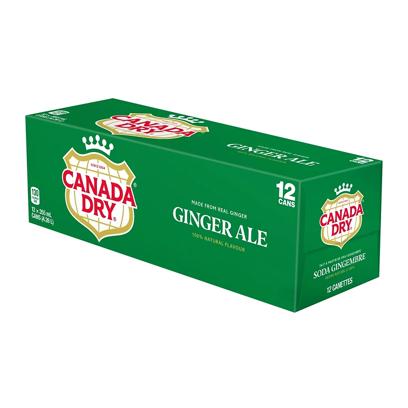 Canada Dry® Ginger Ale 355 mL Cans, 12 Pack, 12 x 355 mL