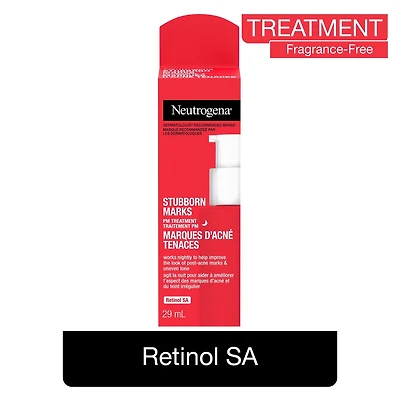 Neutrogena Stubborn Marks PM Treatment - Acne, Retinol Skin Care, Vitamin A - post-acne marks exfoliator - Fragrance Free