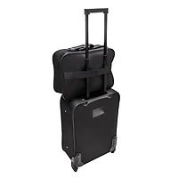 JT 4PC SFT SET BLK, 4 Piece Suitcase Set: 25 Inch Luggage, Carry On Suitcase, Tote Bag & Toiletry Kit