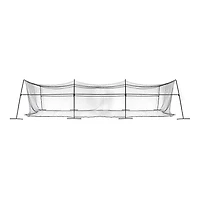 SKYWALKER SPORTS Cage de frappeur portable et autonome de 40 pi x 12 pi x 10 pi pour la pratique du baseball et du softball, revêtement en poudre, cadre en acier robuste et filet traité contre les UV