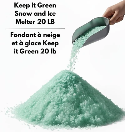 Snow Joe Keep It Green Granules de sel de fonte des neiges adaptées aux animaux de compagnie, 20 lb - en boîte