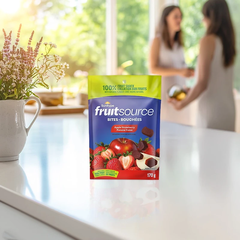 Bouchées Fruitsource SunRype aux fruits à 100 % Pomme et fraise 170 g