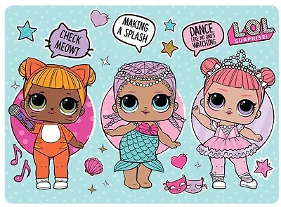 Napperon LOL Surprise "Star Dancing" Napperon LOL Surprise