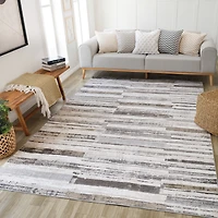 Rug Branch Cadence Abstract Indoor Area Rug, Beige Brown, Modern - Living Room, Bedroom, Dining Room, and Kitchen