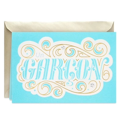Hallmark Baby Shower Card for Baby Boy (Miracle of Love)