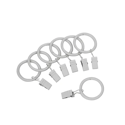 Anneaux à pince à rideaux blanche Mainstays de 2,5 cm (paquet de 7)