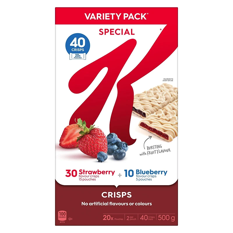 Kelloggy's Barres croquantes géantes Special K 40 croquantes, 500 g