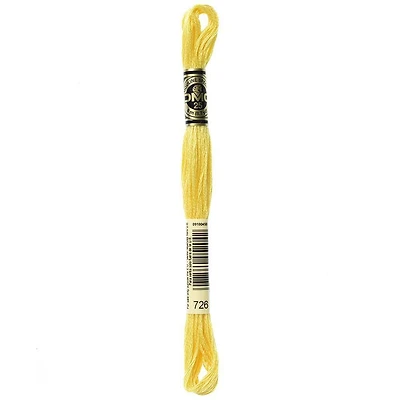 DMC Coton à broder 6 brins 8m jaune