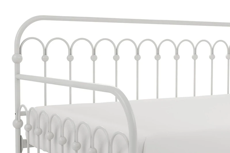 Novogratz Bright Pop Metal Daybed with Trundle, Off White, Twin