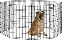 MidWest Black Exercise Pen No Door 8 Panel