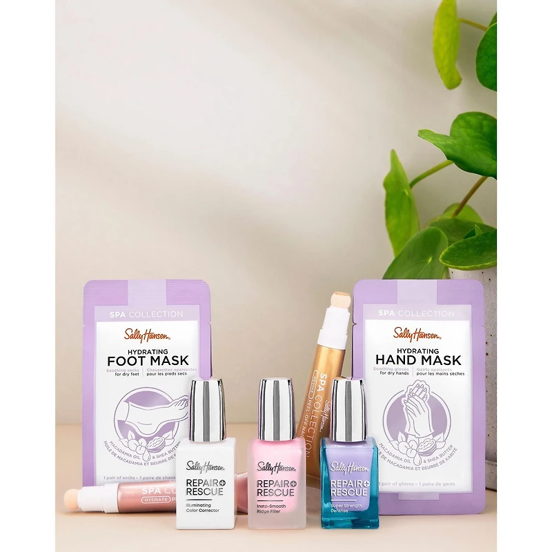 Sally Hansen Hydrating hand mask, Infused with a rich formula with Vitamin E, Macadamia, and Shea Butter, instantly relieves dry hands