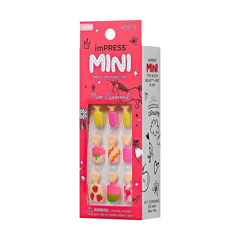 imPRESS Mini - Press-On Nails, Strawberry, Short, 20 count., imPRESS Mini