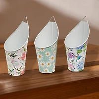 IH Casa Decor Floral Metal Suspendu Jardinière Asstd - Ensemble De 3