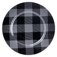 Ensemble de service 16PC Carreauté Gris Noir