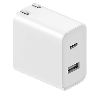Chargeur rapide USB-C & USB-A Mi Xiaomi de 33 W blanc