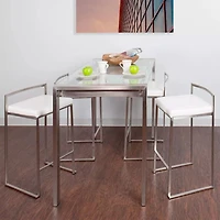 Heavenly Collection PU Counter Stool with Stainless Steel Frame