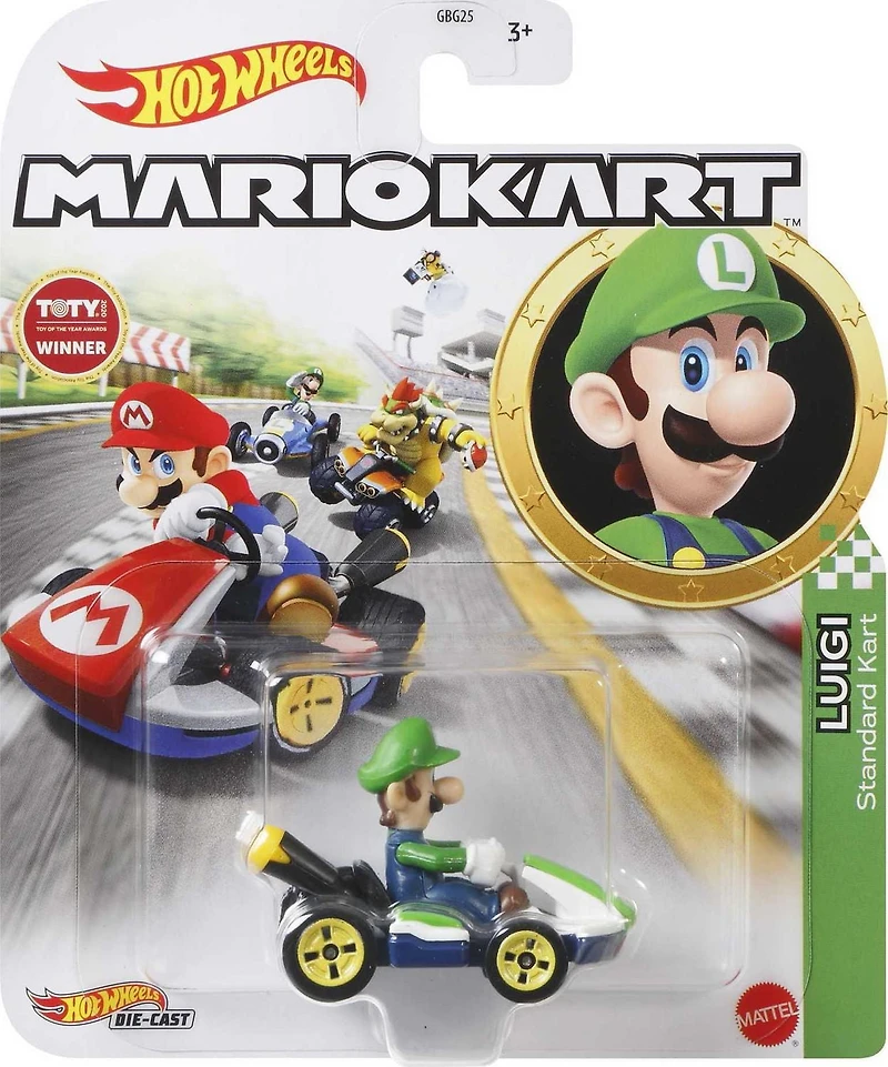 Hot Wheels Luigi Standard Kart 1:64 Collectible Vehicle
