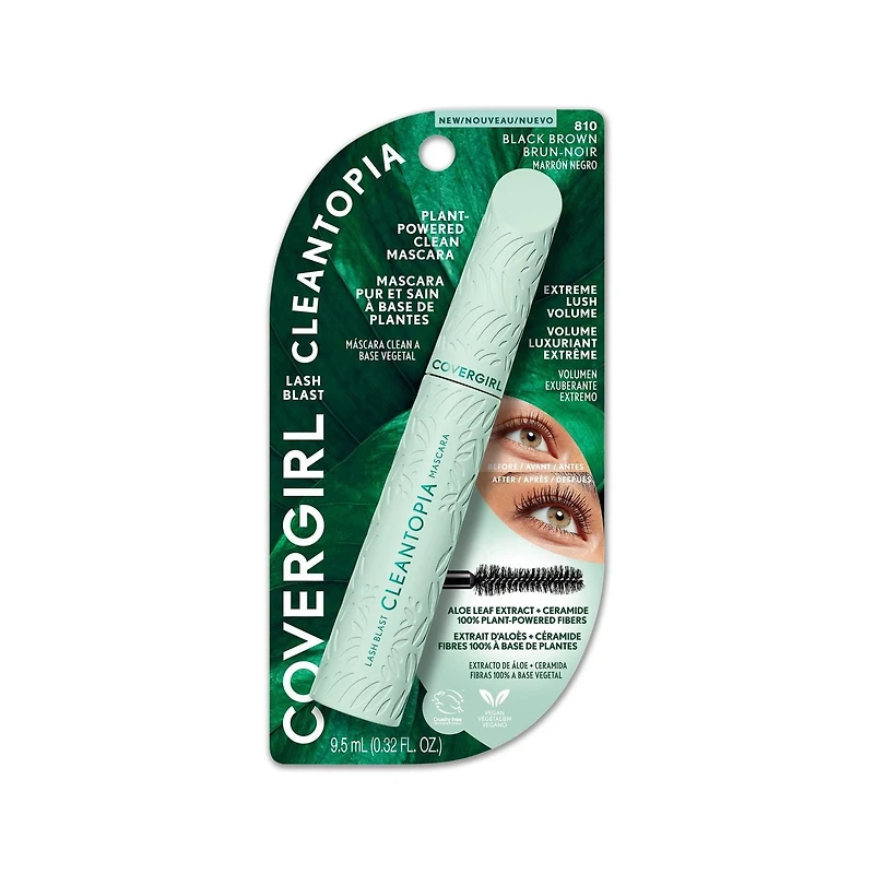 COVERGIRL Lash Blast Cleantopia Mascara, Volumizing, Plant-Powered Clean Vegan Formula
