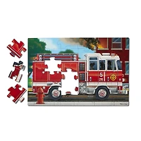 Melissa & Doug Puzzle de Sol en Carton Géant de Camion de Pompiers (36 pièces)