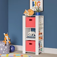 RiverRidge® Home Book Nook Collection Cubby Storage Tower with Bookshelves in White for Kids with 2-Piece Bins