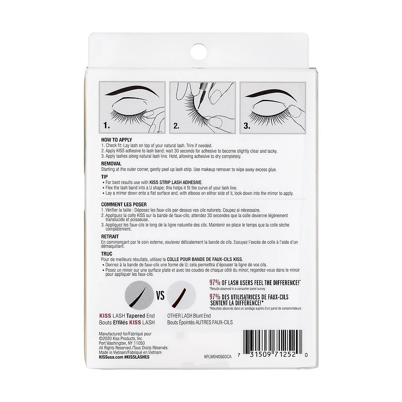 Kiss Looks So Natural - Multipack Flirty, Bold, flared & blended lashes.