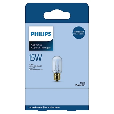 PHILIPS 15W T7 Intermediate Base Appliance Light Bulb, Philips 15W T7 bulb