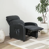 DHP Harrison Pushback Recliner with Massage Backrest, Black Faux Leather