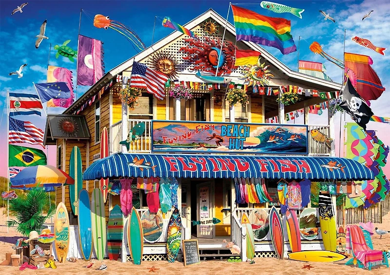 Buffalo Games - Le puzzle Vivid Collection - Surf Shack - en 300 pièces