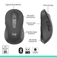 Logitech Signature M650 L Souris Sans Fil Grande Taille, Pour Mains Larges, Graphite