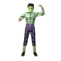 MARVEL’S HULK YOUTH COSTUME - Costume pour enfants avec Motif Imprimé et Demi-Masque 3D